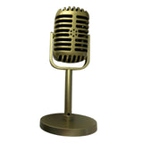Maxbell Classic Retro Vintage Style Microphone Prop Photography Props Old Mic Golden