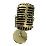 Maxbell Classic Retro Vintage Style Microphone Prop Photography Props Old Mic Golden
