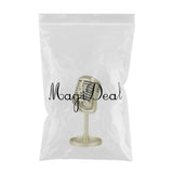 Maxbell Classic Retro Vintage Style Microphone Prop Photography Props Old Mic Golden