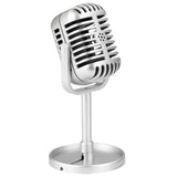 Maxbell Classic Retro Vintage Style Microphone Prop Photography Props Old Mic Silver