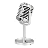 Maxbell Classic Retro Vintage Style Microphone Prop Photography Props Old Mic Silver