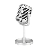 Maxbell Classic Retro Vintage Style Microphone Prop Photography Props Old Mic Silver