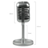 Maxbell Classic Retro Vintage Style Microphone Prop Photography Props Old Mic Silver