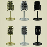 Maxbell Classic Retro Vintage Style Microphone Prop Photography Props Old Mic Silver