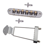 Max Maxb New Jazz Archtop Tailpiece Golden Roller Saddle Bridge Guitar Part Sliver