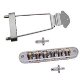 Max Maxb New Jazz Archtop Tailpiece Golden Roller Saddle Bridge Guitar Part Sliver