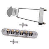 Max Maxb New Jazz Archtop Tailpiece Golden Roller Saddle Bridge Guitar Part Sliver