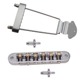 Max Maxb New Jazz Archtop Tailpiece Golden Roller Saddle Bridge Guitar Part Sliver