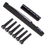 Max Maxb Guitar Bridge Saddle & Nut & Bridge Pin + String Winder Speed Peg For Guitar