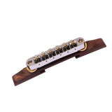 Max Maxb Chrome Plated Jazz Guitar Bridge Tailpiece with Gold Roller Saddle