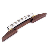 Max Maxb Chrome Plated Jazz Guitar Bridge Tailpiece with Gold Roller Saddle