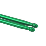 Max Maxb 1 Pair 5A Metal Drum Stick for Jazz Drum and Dumb Drum Pad Practicing Green