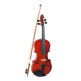 Max Acoustic Violin 1/4 Size Violin Fiddle with Bow Case Brown
