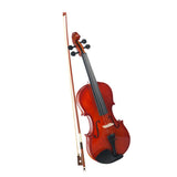 Max Acoustic Violin 1/4 Size Violin Fiddle with Bow Case Brown