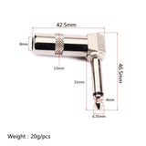 Maxbell 6.35mm Stereo Jack Plug Stereo Audio Headphone Mic Jack Plug Connector