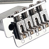Maxbell 4-String Locking Roller Saddle Bridge Set For Electric Guitar Bass