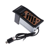 Max Acoustic Guitar EQ-7545R 4 Band Preamp Amplifier Pickup with Battery Box