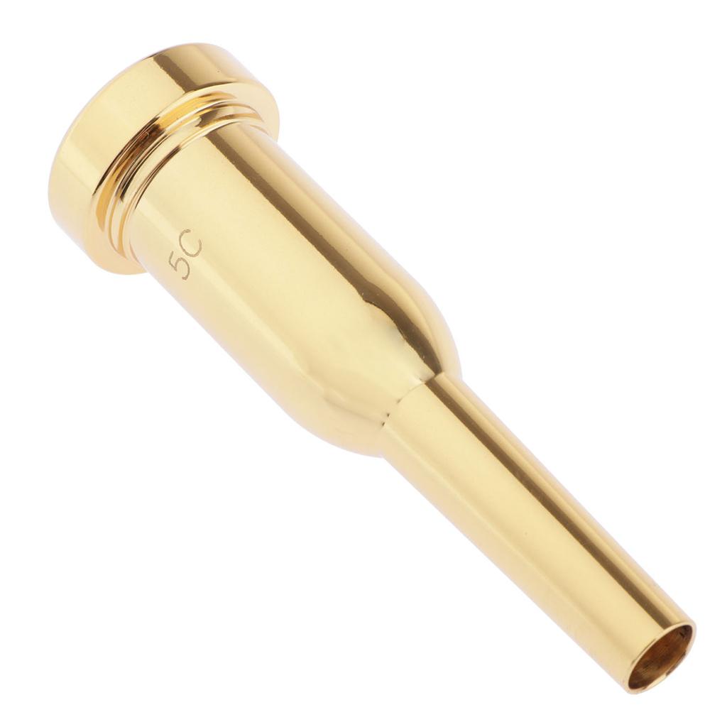 Gold Plated Rich Tone Bb 3C Trumpet Mouthpiece