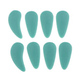 Maxbell 8pcs Plastic Guzheng Finger Picks Nails Set for Kids Children Blue L