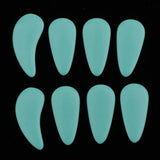 Maxbell 8pcs Plastic Guzheng Finger Picks Nails Set for Kids Children Blue L