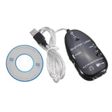 Maxbell Guitar to USB Interface Link Cable Audio Adapter for PC/MAC Recording Black