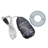 Maxbell Guitar to USB Interface Link Cable Audio Adapter for PC/MAC Recording Black
