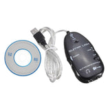 Maxbell Guitar to USB Interface Link Cable Audio Adapter for PC/MAC Recording Black