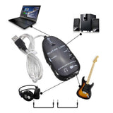 Maxbell Guitar to USB Interface Link Cable Audio Adapter for PC/MAC Recording Black