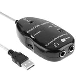 Maxbell Guitar to USB Interface Link Cable Audio Adapter for PC/MAC Recording Black