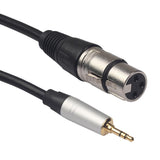 Max Headset Audio Cable 3.5mm Male to XLR Female Stereo Audio Cable Plug