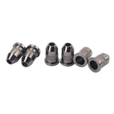 Max 6Pcs Metal Chrom Guitar String Ferrule Through Body Mounts String Caps Set