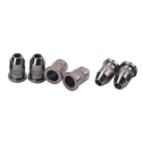 Max 6Pcs Metal Chrom Guitar String Ferrule Through Body Mounts String Caps Set