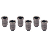 Max 6Pcs Metal Chrom Guitar String Ferrule Through Body Mounts String Caps Set