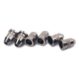 Max 6Pcs Metal Chrom Guitar String Ferrule Through Body Mounts String Caps Set
