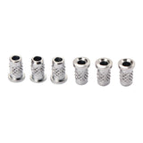Max 6pcs Silver Guitar Mounting Ferrules Metal Bushings Bass Guitar Accessory