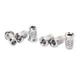 Max 6pcs Silver Guitar Mounting Ferrules Metal Bushings Bass Guitar Accessory