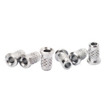 Max 6pcs Silver Guitar Mounting Ferrules Metal Bushings Bass Guitar Accessory