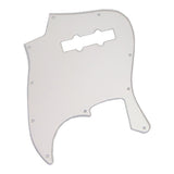 Max Maxb 3Ply Jazz Bass Pick Guard Scratch Plate 10 Hole Replacements Parts White