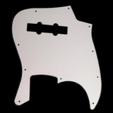 Max Maxb 3Ply Jazz Bass Pick Guard Scratch Plate 10 Hole Replacements Parts White