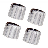 Maxbell 4pcs Plastic Electric Guitar Bass Volume Tone Control Dome Knobs Cap Silver