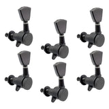 Max 6L Electric Folk Guitar Tuning Pegs Machine Heads Parts Accessory Black