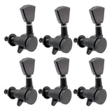 Max 6L Electric Folk Guitar Tuning Pegs Machine Heads Parts Accessory Black