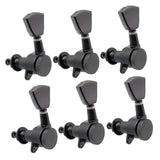 Max 6L Electric Folk Guitar Tuning Pegs Machine Heads Parts Accessory Black