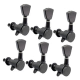 Max 6L Electric Folk Guitar Tuning Pegs Machine Heads Parts Accessory Black