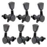 Max 3L 3R Electric Folk Guitar Tuning Pegs Machine Heads Parts Accessory Black