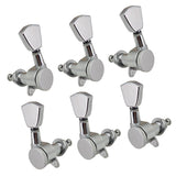 Max 3L3R Electric Guitar Tuning Pegs Machine Heads Knobs Parts Accessory Silver