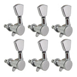 Max 6L Electric Guitar Tuning Pegs Machine Heads Knobs Parts Accessory Silver