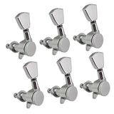 Max 6L Electric Guitar Tuning Pegs Machine Heads Knobs Parts Accessory Silver