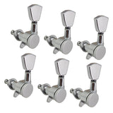 Max 6L Electric Guitar Tuning Pegs Machine Heads Knobs Parts Accessory Silver