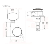 Max 3L3R Electric Guitar Sealed Closed Tuning Pegs Machine Heads Knobs Accessory